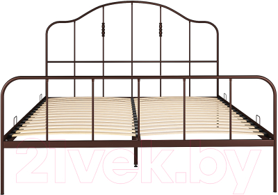 Двуспальная кровать Князев Мебель Афина АФН.160.190.К (коричневый муар)