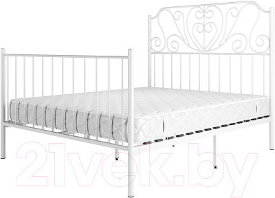 Полуторная кровать Князев Мебель Венера ВН.140.190.Б (белый муар)