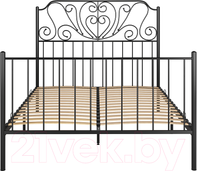 Двуспальная кровать Князев Мебель Венера ВН.160.200.Ч (черный муар)