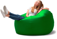 Бескаркасное кресло Kreslomeshki Классик Teenager / KO-120x90Z (темно-зеленый) - 