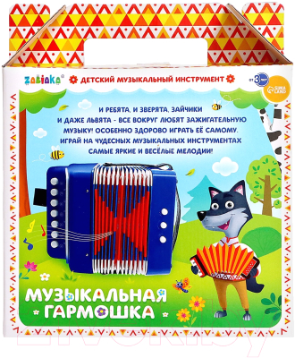 Музыкальная игрушка Zabiaka Гармонь / 1767373 (красный)