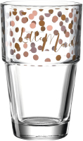 Стакан для горячих напитков LEONARDO Solo Latte Macchiato / 043469 (розовый/коричневый) - 