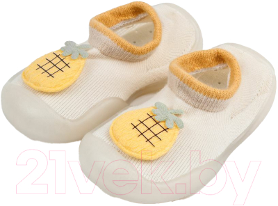 Носки детские Amarobaby First Step Pure Pineapple / AB-OB21-FSPC2BE/03-23 (бежевый, р. 23)