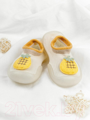 Носки детские Amarobaby First Step Pure Pineapple / AB-OB21-FSPC2BE/03-23 (бежевый, р. 23)