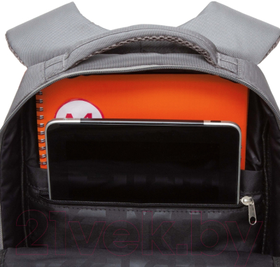 Школьный рюкзак Grizzly RB-356-5 (серый/оранжевый)