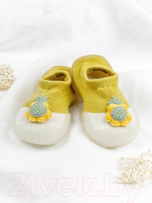 Пинетки Amarobaby First Step Pure Toys / AB-OB21-FSPC2YE/04-22 (желтый, р. 22)