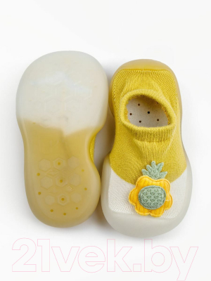 Пинетки Amarobaby First Step Pure Toys / AB-OB21-FSPC2YE/04-24 (желтый, р. 24)