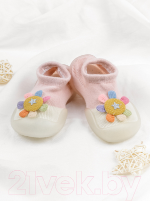 Пинетки Amarobaby First Step Pure Toys / AB-OB21-FSPC2PI2/06-24 (розовый, р. 24)