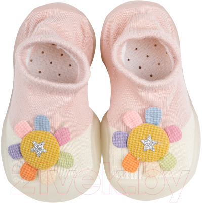 Пинетки Amarobaby First Step Pure Toys / AB-OB21-FSPC2PI2/06-24 (розовый, р. 24)