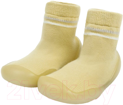 Носки детские Amarobaby First Step / AB-OB21-FSB2YE/04-22 (желтый, р. 22)
