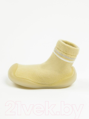 Носки детские Amarobaby First Step / AB-OB21-FSB2YE/04-24 (желтый, р. 24)
