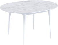 Обеденный стол M-City Bolero 105 / 462M05134 (белый мрамор/белый) - 