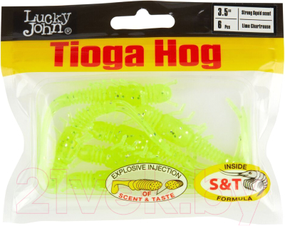 Мягкая приманка Lucky John Pro Series Tioga Hog 3.5in / 140195-071 (6шт)