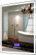 Зеркало Пекам Greta 80x90 / greta-80x90MP (с подсветкой, с многофункциональной панелью, подогрев) - 