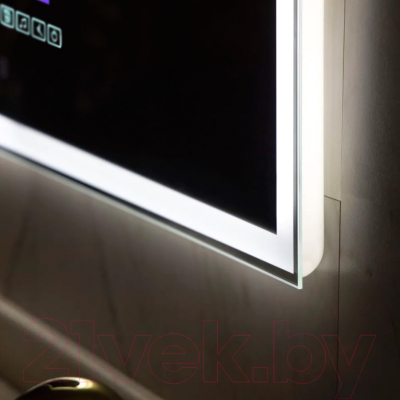 Зеркало Пекам Greta 80x100 / greta-80x100MP (с подсветкой, с многофункциональной панелью, подогрев)