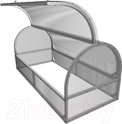 Изображение товара Парник ИМпласт Бабочка 25x25 2.1х0.8 / 15148 (с сотовым поликарбонатом 4мм)