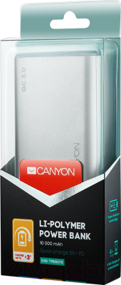 Портативное зарядное устройство Canyon CND-TPBQC10S