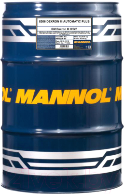 Трансмиссионное масло Mannol ATF Dexron III / MN8206-60 (60л)