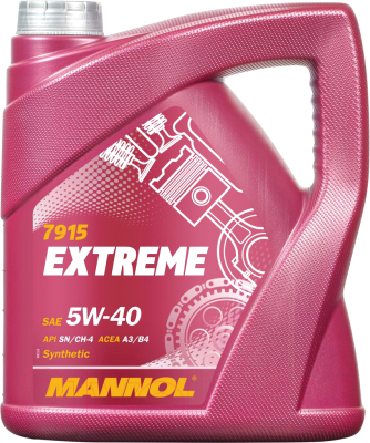 Моторное масло Mannol Extreme 5W40 SN/CH-4 / MN7915-4 (4л)