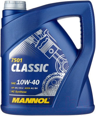 Моторное масло Mannol Classic 10W40 SN/CH-4 / MN7501-5 (5л)