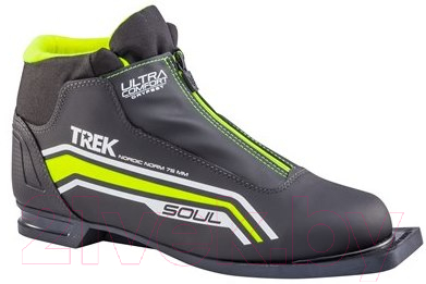 Ботинки для беговых лыж TREK Soul Comfort 1 NN75 (черный/лайм, р-р 44)
