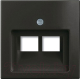 Лицевая панель для розетки ABB Basic 55 1753-0-0206 (шато-черный) - 