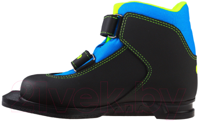 Ботинки для беговых лыж TREK Laser 1 (черный/лайм, р-р 30)