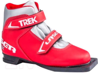 Ботинки для беговых лыж TREK Laser 3 (красный/серебристый, р-р 38)