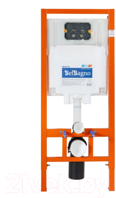 Унитаз подвесной с инсталляцией BelBagno BB3202CHR-MB/BB3202SC-MB/BB002-80/BB007-PR-NERO.M