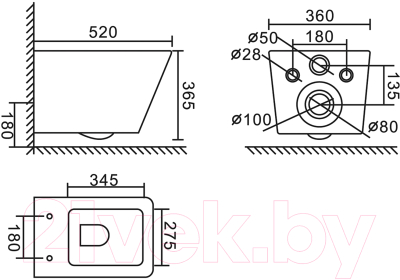 Унитаз подвесной с инсталляцией BelBagno BB3202CHR-MB/BB3202SC-MB/BB002-80/BB007-PR-NERO.M