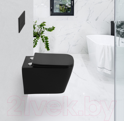Унитаз подвесной с инсталляцией BelBagno BB3202CHR-MB/BB3202SC-MB/BB002-80/BB007-PR-NERO.M