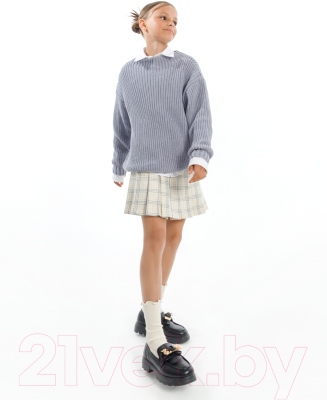 Кофта детская Amarobaby Knit Soft / AB-OD21-KNITS2602/11-128 (серый, р. 128)