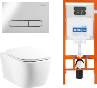

Унитаз подвесной с инсталляцией BelBagno, BB1102CH/BB1102SC/BB002-80/BB005-PR-CHROME