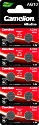 Комплект батареек Camelion AG10-BP10 Mercury Free / 12818