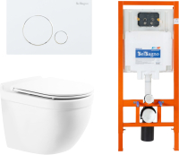 

Унитаз подвесной с инсталляцией BelBagno, BB017CHR/BB865SC/BB002-80/BB014-SR-BIANCO
