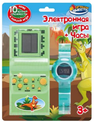 Развивающая игрушка Играем вместе Динозаврики / 2108K121-R (с часами)