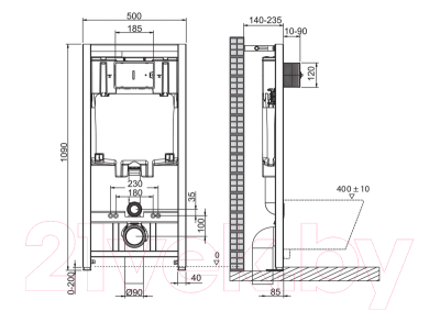 Унитаз подвесной с инсталляцией BelBagno BB8001CHR/SC/BB002-80/BB014-SR-BIANCO