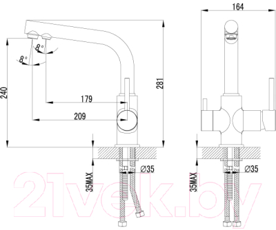 Смеситель LEMARK Comfort LM3061PGR