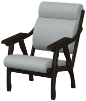 Кресло мягкое Мебелик Вега 10 (серый/венге) - 