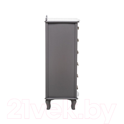 Изображение товара Комод Мебелик Джульетта узкий 6 ящиков (серый ясень)