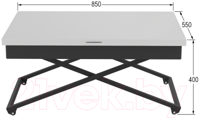 Стол-трансформер Мебелик Андрэ Loft (белый/черный)