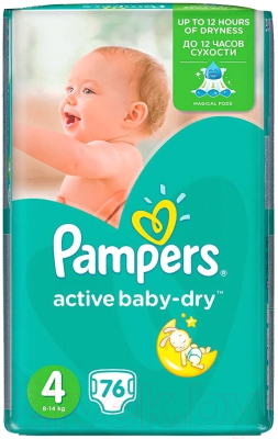 Подгузники детские Pampers Active Baby 4 Maxi (76шт)