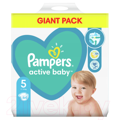 Подгузники детские Pampers Active Baby 5 Junior (64шт)