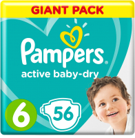 

Подгузники детские Pampers, Active Baby 6 Extra Large