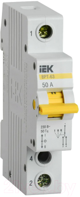 Выключатель-разъединитель IEK ВРТ-63 1P 50А / MPR10-1-050
