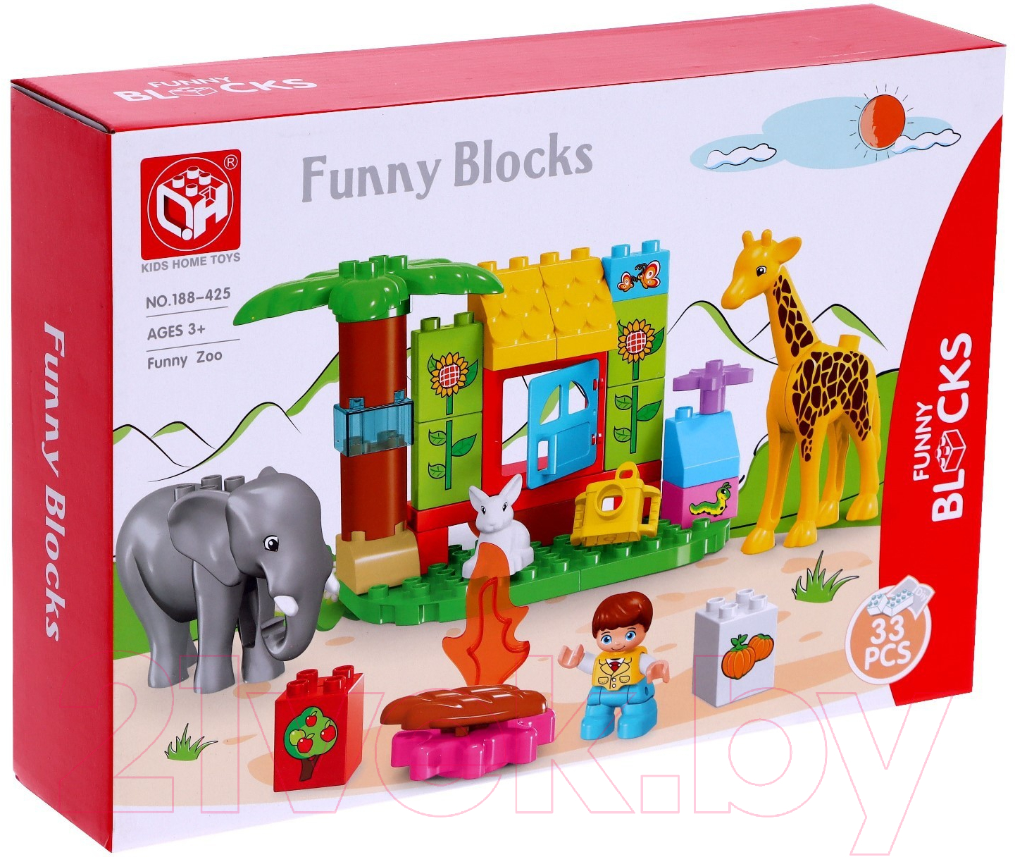 Конструктор Kids Home Toys Чудесный зоопарк / 7120608