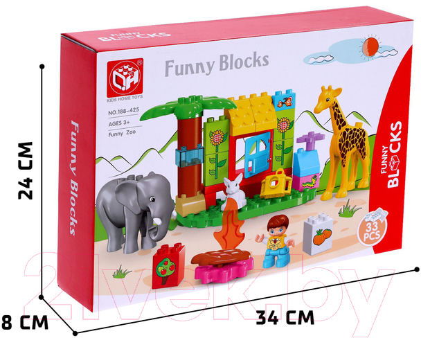 Конструктор Kids Home Toys Чудесный зоопарк / 7120608