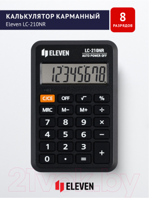 Калькулятор Eleven LC-210NR (черный)