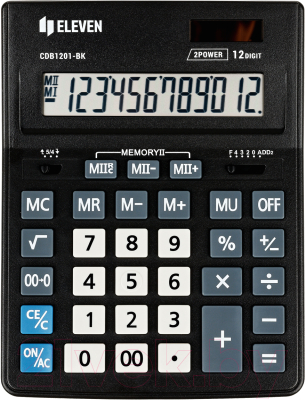 Калькулятор Eleven Business Line / CDB1201-BK (черный)