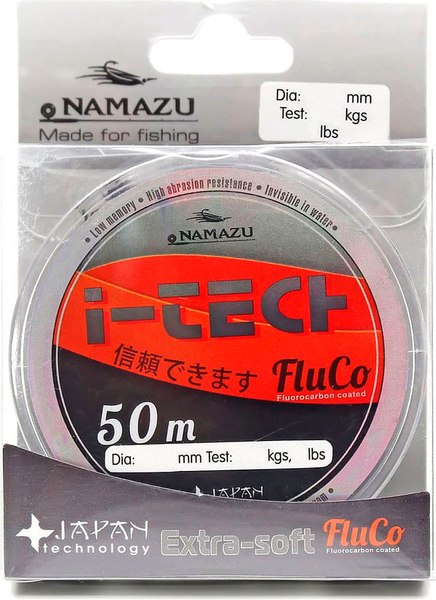 Леска монофильная Namazu I-Tech Fluco 0.181мм (50м, прозрачный)